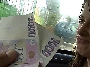 Czech College Girl Outdoor SEX for Cash